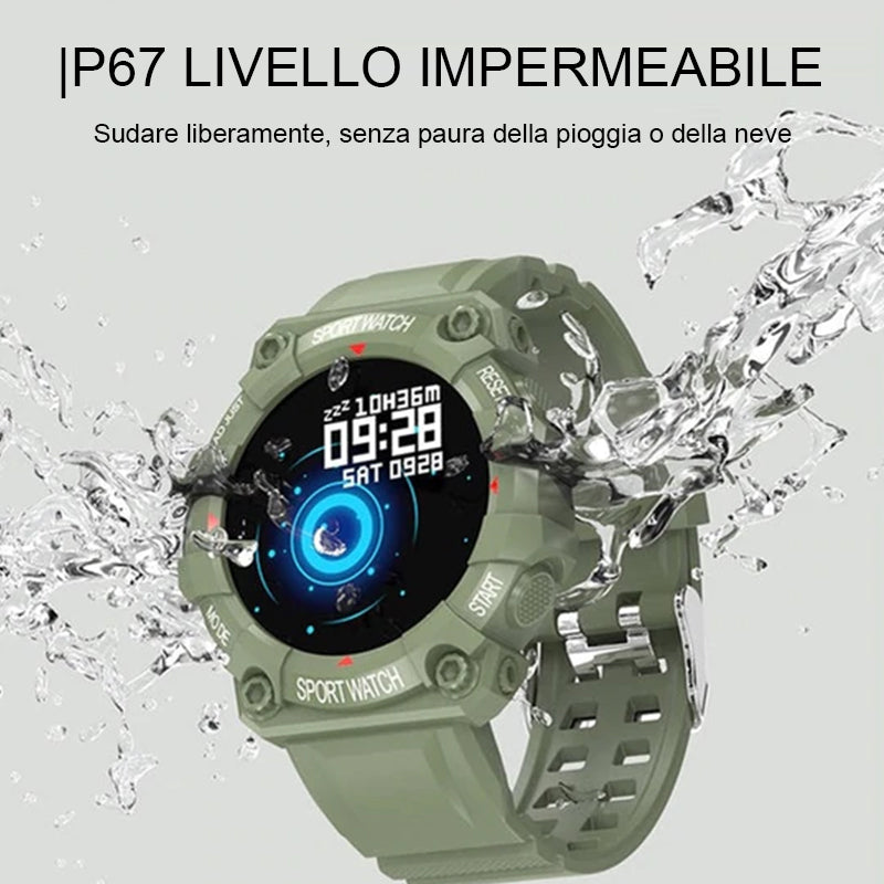 Braccialetto intelligente con contapassi sportivo con controllo touch impermeabile con schermo a colori