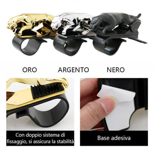 Supporto per clip per telefono leopardo rotante a 360 °