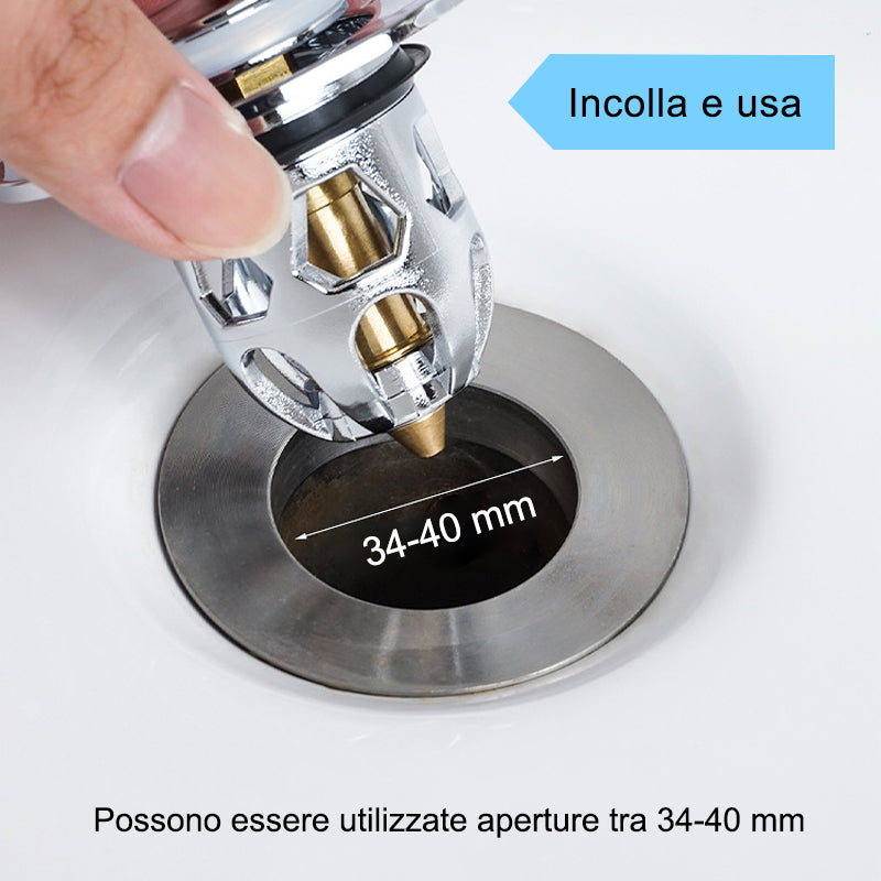 Tappo di scarico universale – ciaio Lnossidabile Automatico Tappo