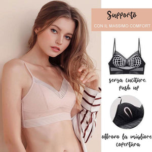 Reggiseno Senza Schienale Fiore Pizzo Design a Forma di U