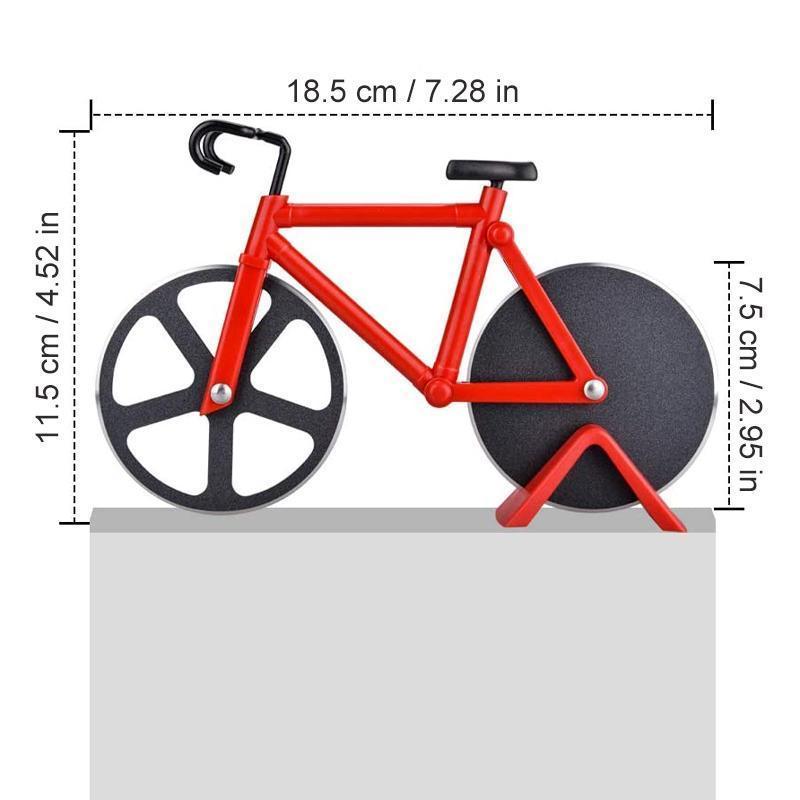 Tagliapizza a Forma di Bicicletta/Moto in Acciaio Inox