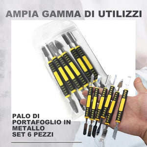 Set da 6 pezzi con piede di porco in metallo