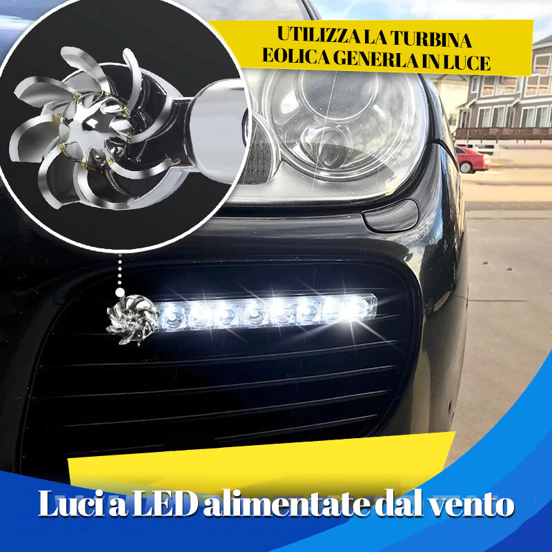 Luci a LED alimentate dal vento