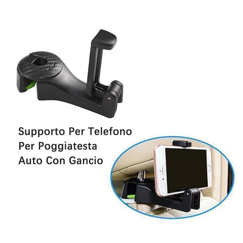 Supporto Per Telefono Per Poggiatesta Auto Con Gancio