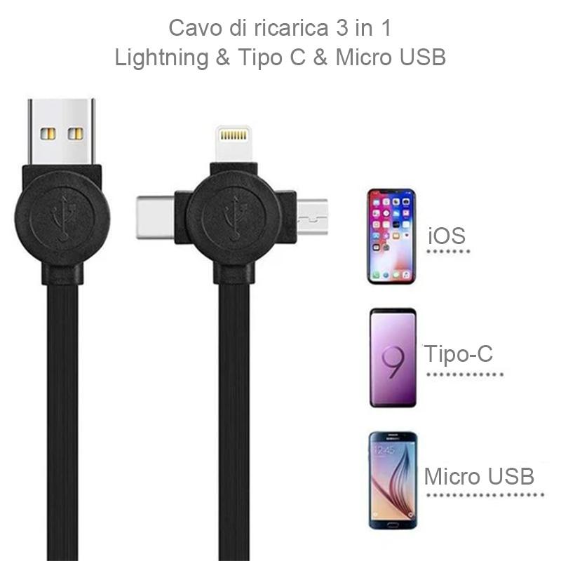 Supporto per telefono con cavo dati 4 in 1