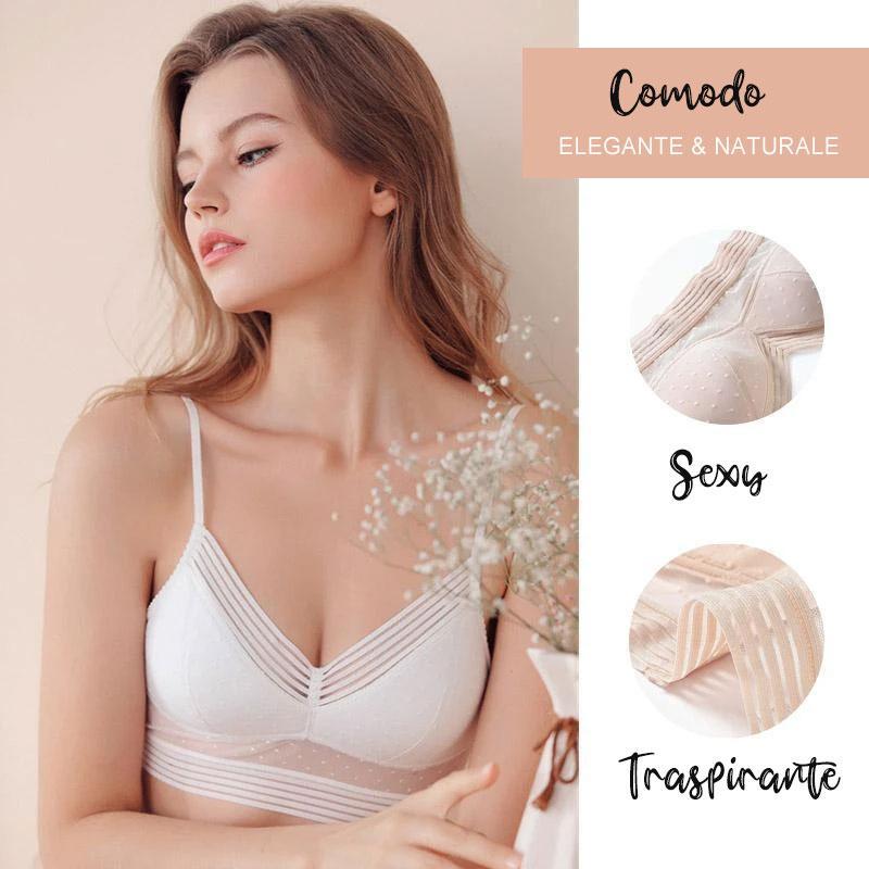 Reggiseno Senza Schienale Fiore Pizzo Design a Forma di U