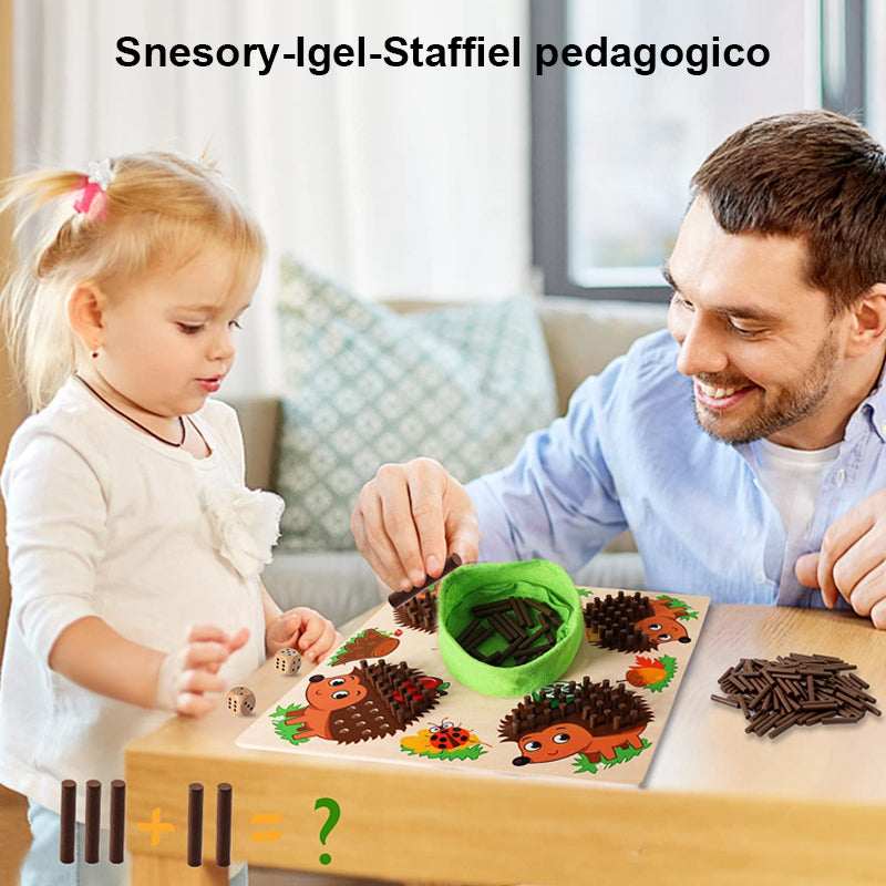 Hedgehog Contendo i giocattoli di apprendimento precoce