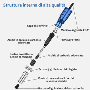 Adattatore per trapano a pistola rivettatrice