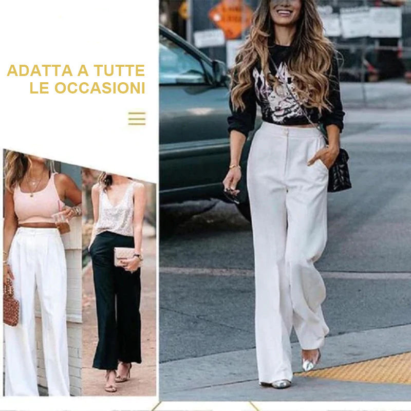 Pantaloni da abito larghi casual da donna