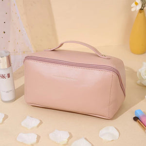 Borsa cosmetica da viaggio in pelle portatile