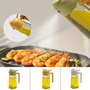 Spruzzatore e dispenser per olio in vetro 2 in 1